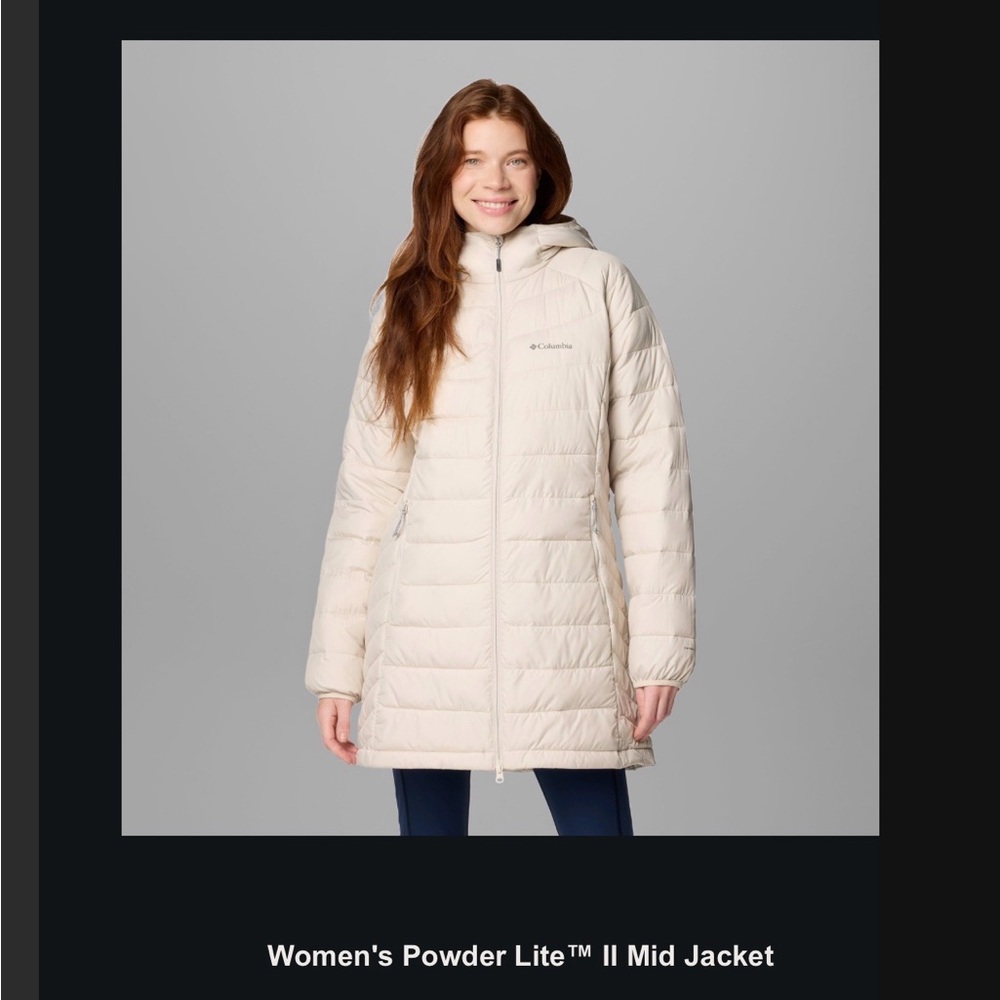 Columbia Women's Powder Lite II Mid Jacket‎ - Off-White